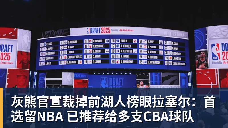 尊龙凯时灰熊官宣裁掉前湖人榜眼拉塞尔：首选留NBA 已推荐给多支CBA球队